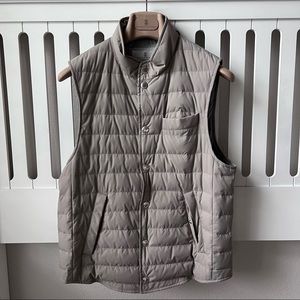 Brunello Cucinelli Men’s Snap Buttoned Goose Down Gilet, Size S